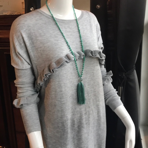 Solutions Dresses & Skirts - Gray Sweater Dress/Tunic by Solutions